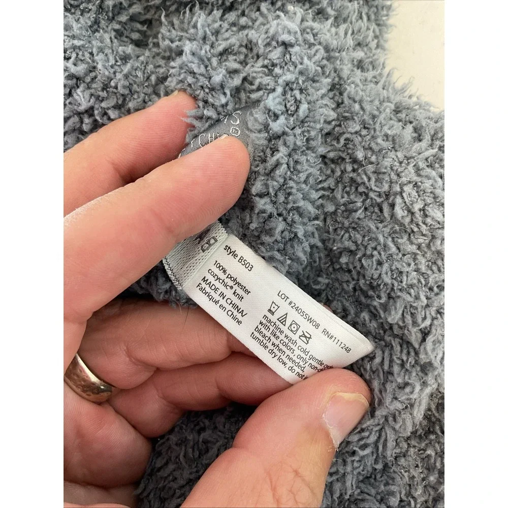 Barefoot Dreams Cozy Chic Large Throw Blanket plush Gray  75